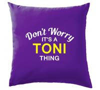 Non Ansia It's A Toni Cosa Cuscino Cognome Personalizzato Nome Famiglia Cover