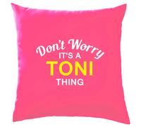 Non Ansia It's A Toni Cosa Cuscino Cognome Personalizzato Nome Famiglia Cover