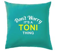Non Ansia It's A Toni Cosa Cuscino Cognome Personalizzato Nome Famiglia Cover