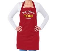 Non Ansia It's A Toni Cosa Unisex Adulti Grembiule Cognome Personalizzato Nome