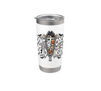 Non aprire morto dentro divertente Halloween scheletro fantasma pipistrello Bicchiere termico in acciaio inox doppia parete