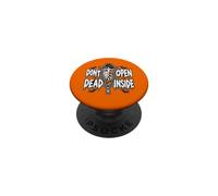 Non aprire morto dentro divertente Halloween scheletro fantasma pipistrello PopSockets PopGrip Adesivo