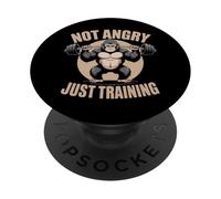 Non arrabbiato solo allenamento Gorilla Gym PopSockets PopGrip Adesivo