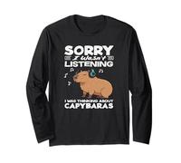 Non Ascoltare pensando al Simpatico Animale Divertente dei Capibara Maglia a Manica