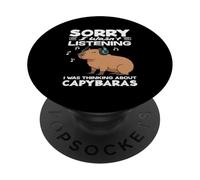 Non ascoltare pensando al simpatico animale divertente dei capibara PopSockets PopGrip Adesivo