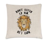Non Ascoltarlo È Un Cuscino In Lino Con Copertura - Divertente Animale Sdraiato