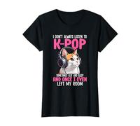 Non ascolto Sempre KPOP Cat Mom Divertente Cultura Coreana Maglietta