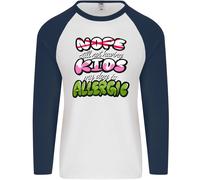 Non Avendo Bambini The Dog È Allergic Divertente Uomo L/S Baseball T-Shirt