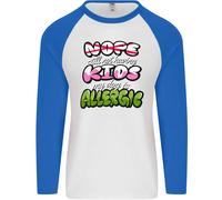 Non Avendo Bambini The Dog È Allergic Divertente Uomo L/S Baseball T-Shirt