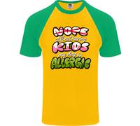 Non Avendo Bambini The Dog È Allergic Divertente Uomo S/S Baseball T-Shirt