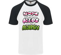 Non Avendo Bambini The Dog È Allergic Divertente Uomo S/S Baseball T-Shirt