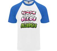 Non Avendo Bambini The Dog È Allergic Divertente Uomo S/S Baseball T-Shirt