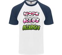 Non Avendo Bambini The Dog Is Allergic Divertente DA UOMO S/S Baseball T-Shirt
