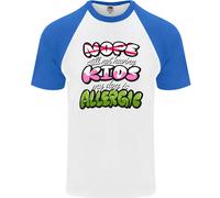 Non Avendo Bambini The Dog Is Allergic Divertente DA UOMO S/S Baseball T-Shirt