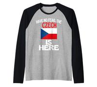 Non Aver Paura Che la Repubblica Ceca Sia Qui Divertente Maglia con Maniche Raglan