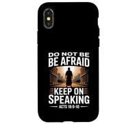 Non aver paura Continua a parlare Atti 18 Versetto del coraggio Custodia per iPhone X/XS