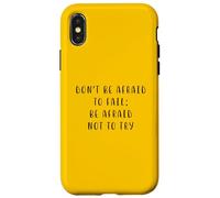Non aver paura di fallire Dichiarazione motivante Inspiring Custodia per iPhone X/XS