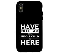 Non avere paura Il bambino di mezzo è qui fratello familiare giocoso Custodia per iPhone X/XS