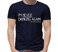 Non Berro Mai Più - Maglietta Da Uomo - Divertente Pub Vino Birra Gin Amore