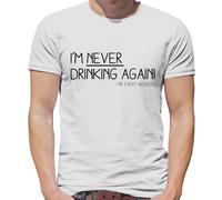 Non Berro Mai Più - Maglietta Da Uomo - Divertente Pub Vino Birra Gin Amore
