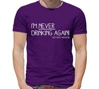 Non Berro Mai Più - Maglietta Da Uomo - Divertente Pub Vino Birra Gin Amore