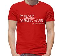 Non Berro Mai Più - Maglietta Da Uomo - Divertente Pub Vino Birra Gin Amore