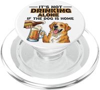 Non beve da solo se il cane è a casa - Birra divertente PopSockets PopGrip per MagSafe