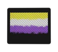 Non-Binary Pride Flag Tappetini Mouse Confortevole Mousepad Lavabile Tappetino per Mouse per Computer Ufficio Gioco 25X30Cm