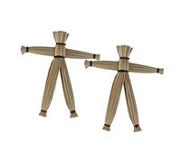 Non brand 2X Voodoo Dolls Bambola 7.5 x 7cm Paglia per Giardino
