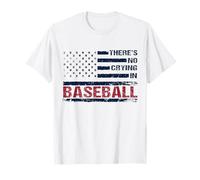 Non c"è pianto nel baseball divertente gioco giorno baseball mamma Maglietta
