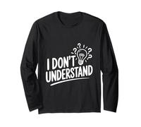 Non capisco Citazione Divertente Maglia a Manica