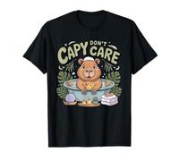 Non Capy Care Capybara Spa Day Pun Graphic Maglietta
