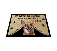 Non C'È Bisogno Di Bussare, So Che Sei Qui - Cane Chihuahua Tappeto Ingresso Casa Confortevole Zerbino Di Benvenuto Antisporco Tappeti D'Ingresso Per Soggiorno Terrazzo Camera Letto 40X60 Cm