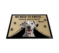Non C'È Bisogno Di Bussare, So Che Sei Qui - Cane Dalmata Tappetini Porta Dingresso Divertenti Tappeti D'Ingresso Antiscivolo Tappeto Ingresso Casa Per Soggiorno Camera Letto Terrazzo 40X60 Cm