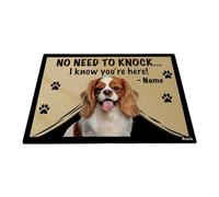 Non C'È Bisogno Di Bussare, So Che Sei Qui - Cavalier King Zerbino Di Benvenuto Antisporco Tappeto Ingresso Casa Resistente Tappetini Porta Dingresso Per Interno Balcone Terrazzo 40X60 Cm