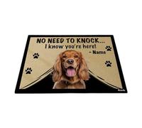 Non C'È Bisogno Di Bussare, So Che Sei Qui - Cocker Spaniel Tappeto Ingresso Casa Facile Da Pulire Zerbino Di Benvenuto Divertenti Tappetino Da Bagno Per Terrazzo Camera Letto Soggiorno 40X60 Cm