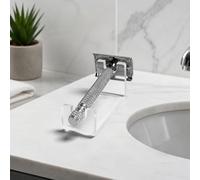 Non c'è bisogno di installare il supporto del rasoio 2pcs acrilico impermeabile del supporto del rasoio del bagno portatile del controsoffitto dello stoccaggio rack YX240