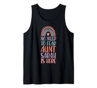 Non c'è Bisogno di temere Zia Sarah è Qui Nome Rainbow Auntie Canotta