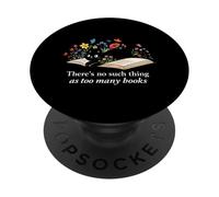 Non c'è cosa come troppi libri Cat Book Floral PopSockets PopGrip Adesivo