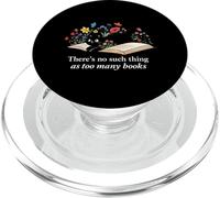 Non c'è cosa come troppi libri Cat Book Floral PopSockets PopGrip per MagSafe