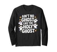 Non c'è Fantasma Come Lo Spirito Santo Halloween Umorismo Cristiano Maglia a Manica