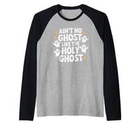 Non c'è Fantasma Come Lo Spirito Santo Halloween Umorismo Cristiano Maglia con Maniche Raglan
