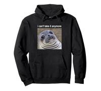 Non ce la Faccio più Silly Seal Meme Felpa con Cappuccio