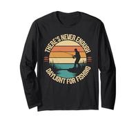 Non c'è mai Abbastanza Luce Diurna per la Pesca Design retrò Maglia a Manica