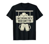 Non cè Niente Che Una Birra Non Possa aggiustare Il Rodeo di Campagna Divertente Maglietta