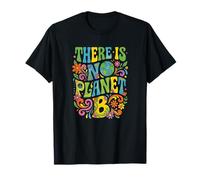 Non c'è Pianeta B Retro Boho Anni '70 Groovy Earth Day Maglietta