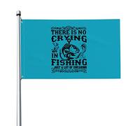 Non C'È Pianto Nella Pesca, Solo Un Sacco Di Parolacce Bandiere Da Giardino Resistente Alle Intemperie Bandiera Da Cortile Divertente Bandiere Di Benvenuto Per Patio Interni Fattoria 90X150Cm