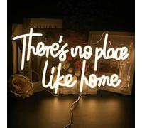 Non c'è posto come Home LED Neon Sign Lettere bianche calde illuminano il segno dimmabile per la camera da letto Soggiorno Decorazione della parete Compleanno Decorazione della festa di San Valentino