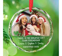 Non c'è regalo più grande dell'amicizia ornamento di Natale, immagine personalizzata Besties albero di Natale ricordo 2025, anima sorella ornamento regali per migliore amico, nomi personalizzati amici