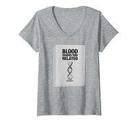 Non c'è Una Famiglia Come Quella Che Ho - La LEALTÀ Fa la Famiglia Maglietta con Collo a V, Donna, Grigio Melange, XXL